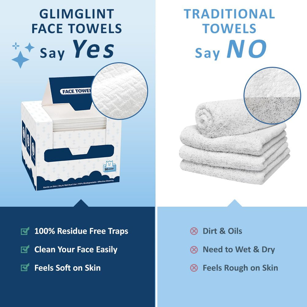 GLIMGLINT towel in hand demonstrating soft durable wipe benefit