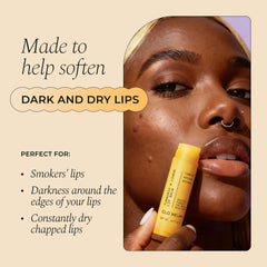 Glo Melanin open tube texture visible, highlights smooth, non-greasy finish