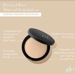 Glo Skin Beauty close-up of powder surface highlighting finely milled texture for smooth finish