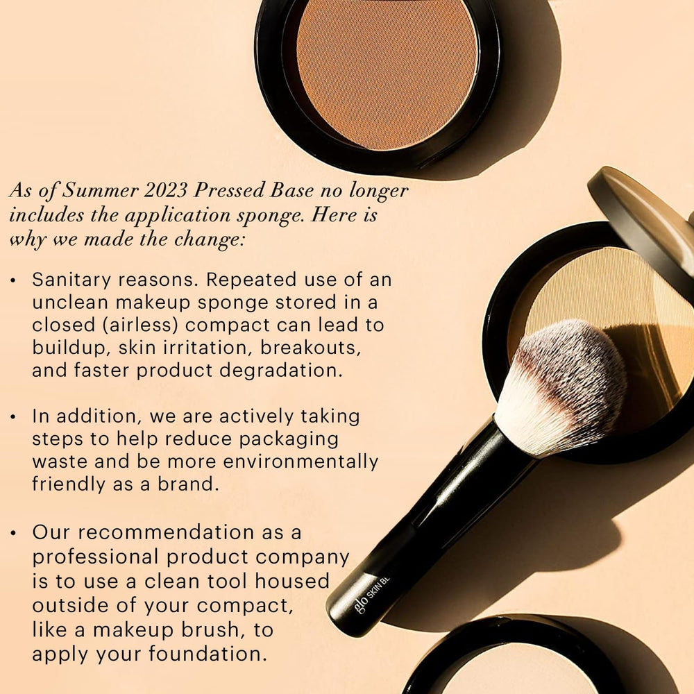 Glo Skin Beauty shade comparison on jawline illustrating Golden Medium match and natural look