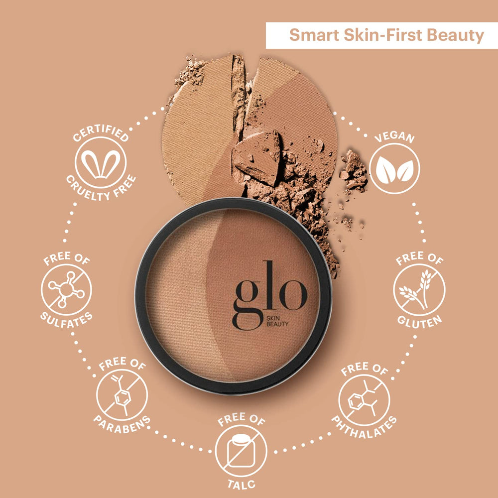 Glo Skin Beauty application on cheeks to sculpt and add sun-kissed warmth