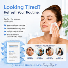 Global Beauty Care close-up texture of wipe showing gentle exfoliating weave
