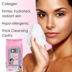 Global Beauty Care wipes placed with travel bag for on-the-go convenience