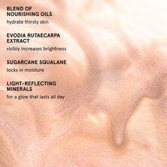 Glossier Futuredew swatched on skin demonstrating radiant finish