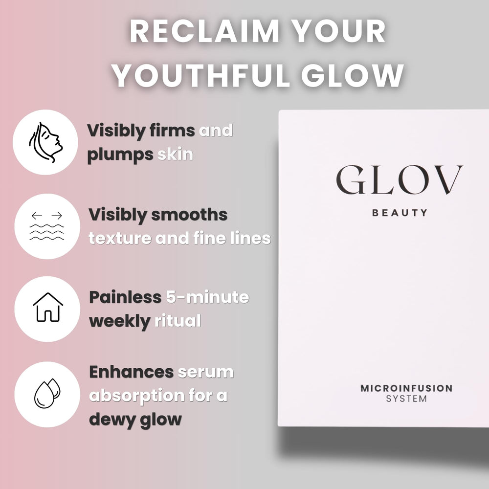 Glov Beauty stamping on face demonstrating improved serum absorption