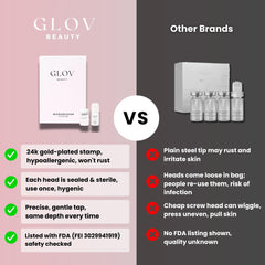 Glov Beauty kit size comparison with hand showing portable convenience