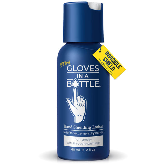 Gloves In A Bottle front packaging showing travel 2 oz tube and protective benefits