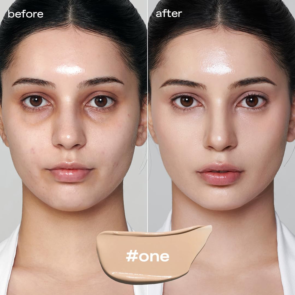 glow application on arm blended to demonstrate coverage and natural finish benefits