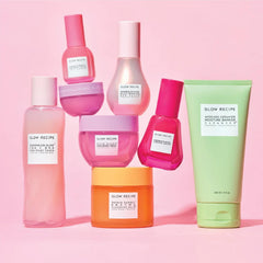 Glow Recipe balm staged on bathroom counter portraying simple skincare routine benefit