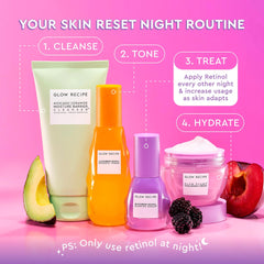 Glow Recipe bottle on vanity conveying daily skincare convenience