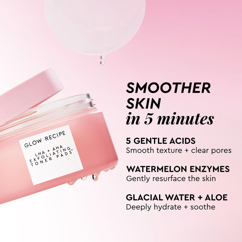 Glow Recipe embossed pad texture close-up highlighting polishing action for smoother skin