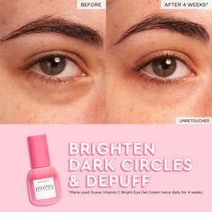 Glow Recipe product applied under eye demonstrating depuffing and smoothing