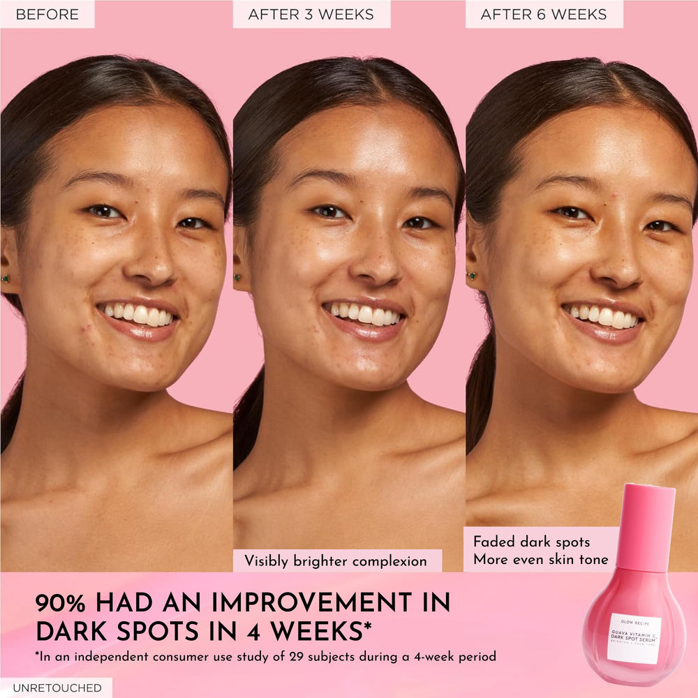 Glow Recipe 30ml bottle held to show size and travel-friendly benefit