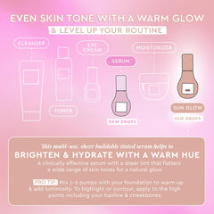 Glow Recipe swatch on forearm illustrating Sun Glow shade and natural finish