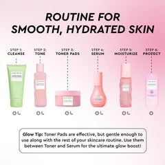 Glow Recipe ingredients flatlay with watermelon and botanicals showing gentle hydration