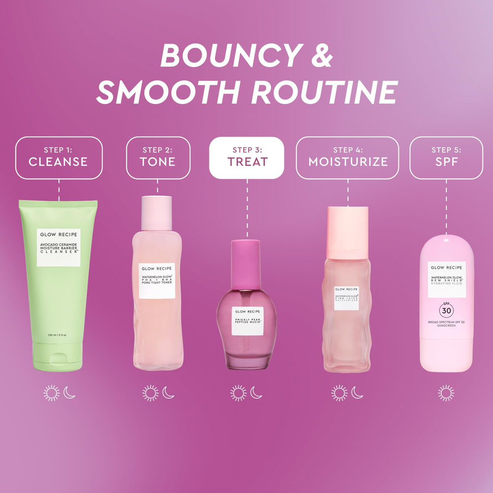 Glow Recipe clear droplet on fingertip demonstrating precise application benefit