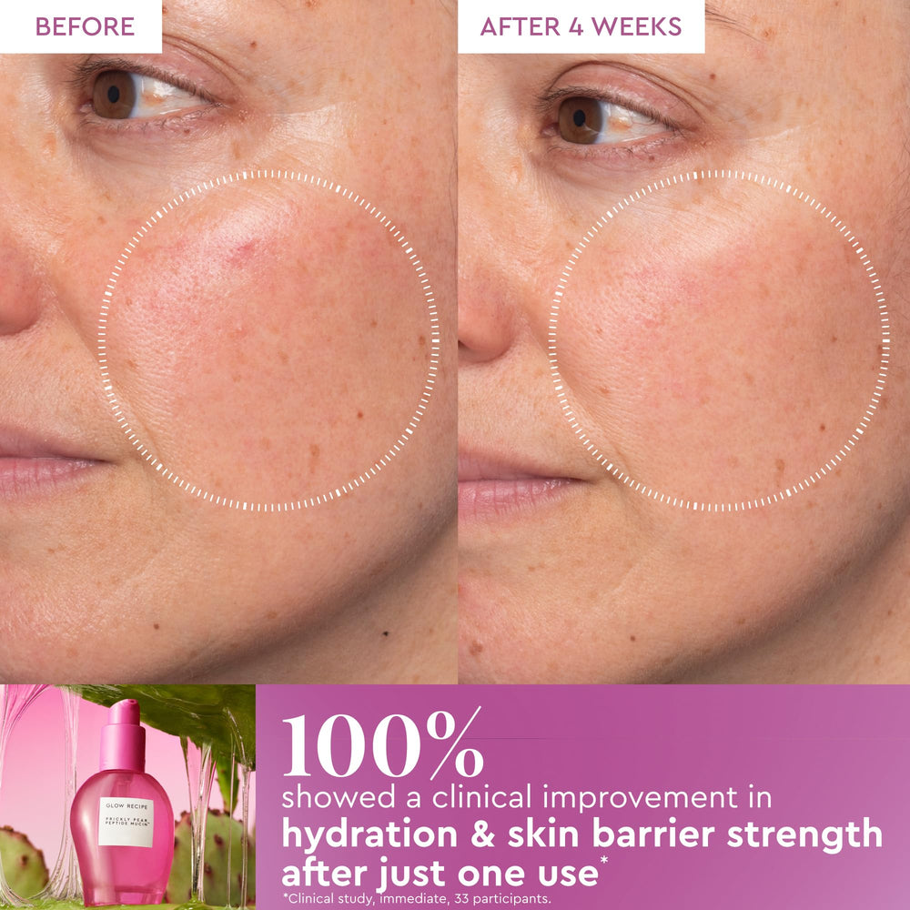 Glow Recipe texture close-up showing lightweight gel consistency for quick absorption