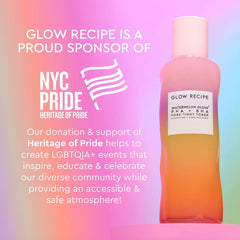 Glow Recipe toner dispensing texture into hand for quick absorbing hydration