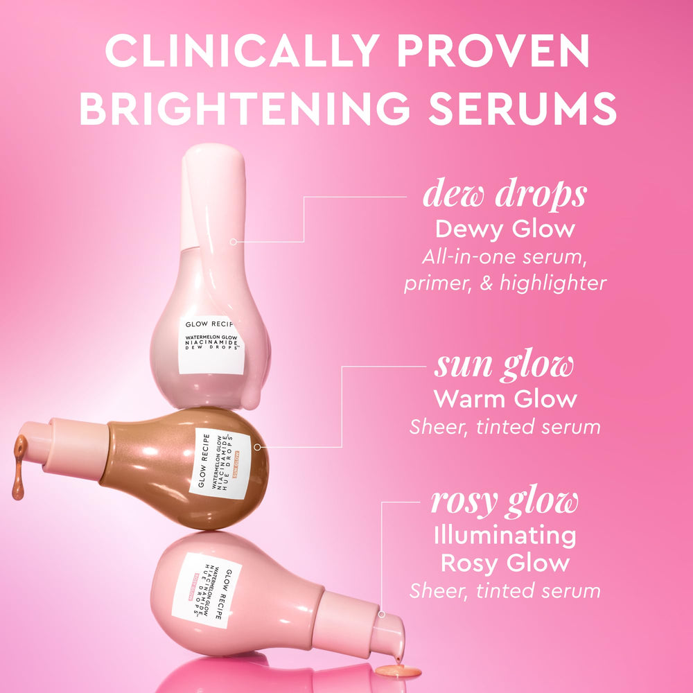 Glow Recipe bottle on bathroom counter suggesting daily skincare ritual