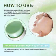 GLPYUEW balm used over makeup for midday refresh without smudging