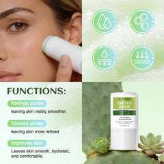 GLPYUEW balm held in hand illustrating compact travel size