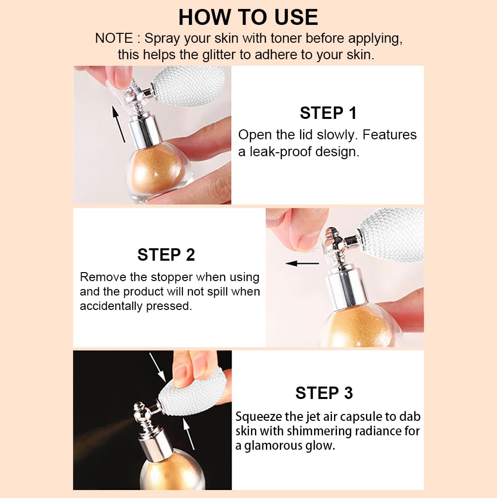 GLSFACE on shoulders and collarbone creating party-ready glow benefit