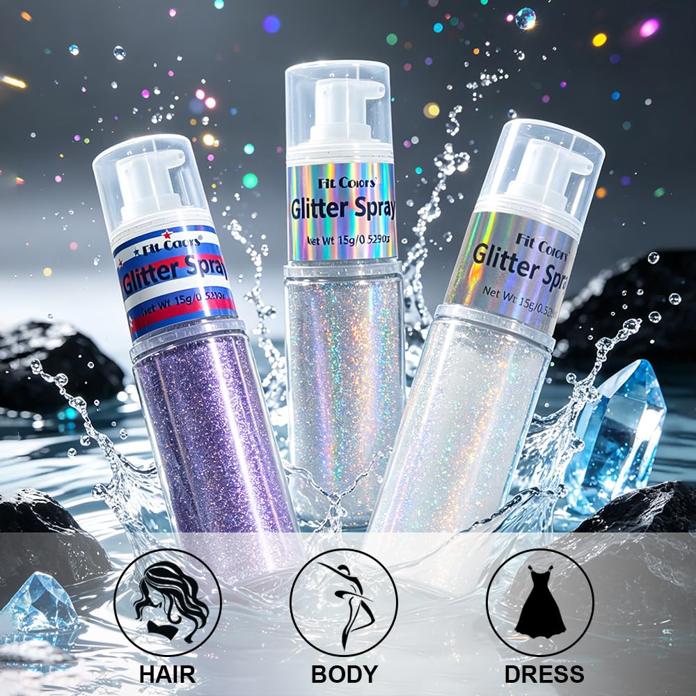 GLSFACE applied to hair and shoulder adding luminous festival glow