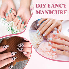 Gluixio pen drawing a small floral on a nail for easy home manicure