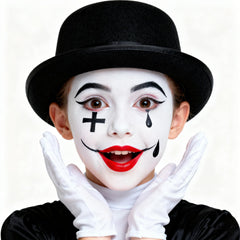Go Ho full-face clown makeup lifestyle showing dramatic effect