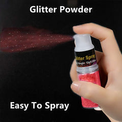 Go Ho close-up of ultra-fine red glitter texture highlighting smooth holographic shine