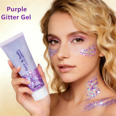 Go Ho glitter used as hair highlight giving reflective mermaid effect
