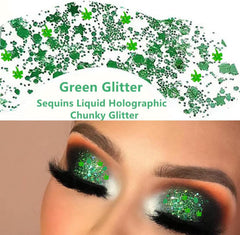 Go Ho glitter applied at hair roots illustrating quick accent and holding power