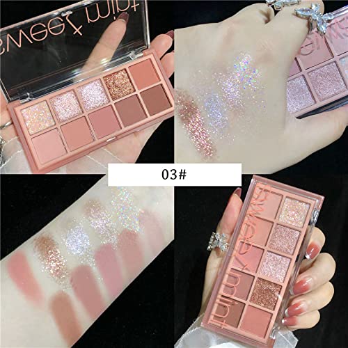 Go Ho applied eye look showing blended shimmer and matte benefits