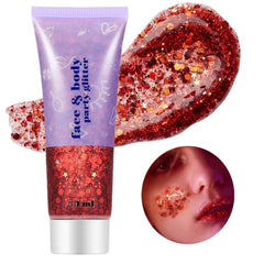 Go Ho front pot view showing compact glitter gel and label with vibrant color benefit