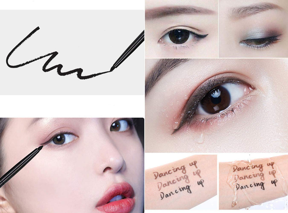 Go Ho swatches of black light brown and dark brown showing true color payoff