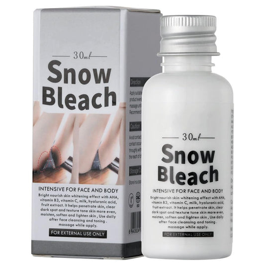 Go Ho Snow Bleach front jar showing clean packaging and quick absorption benefit