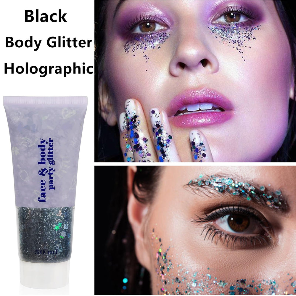 Go Ho close-up texture of chunky holographic sequins for visible sparkle detail