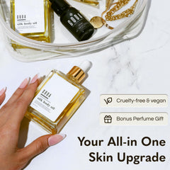 GODA placed on vanity with candle for scented luxury and relaxing routine