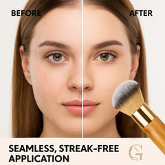 GOERTI brush buffing tanning mousse on body for smooth coverage