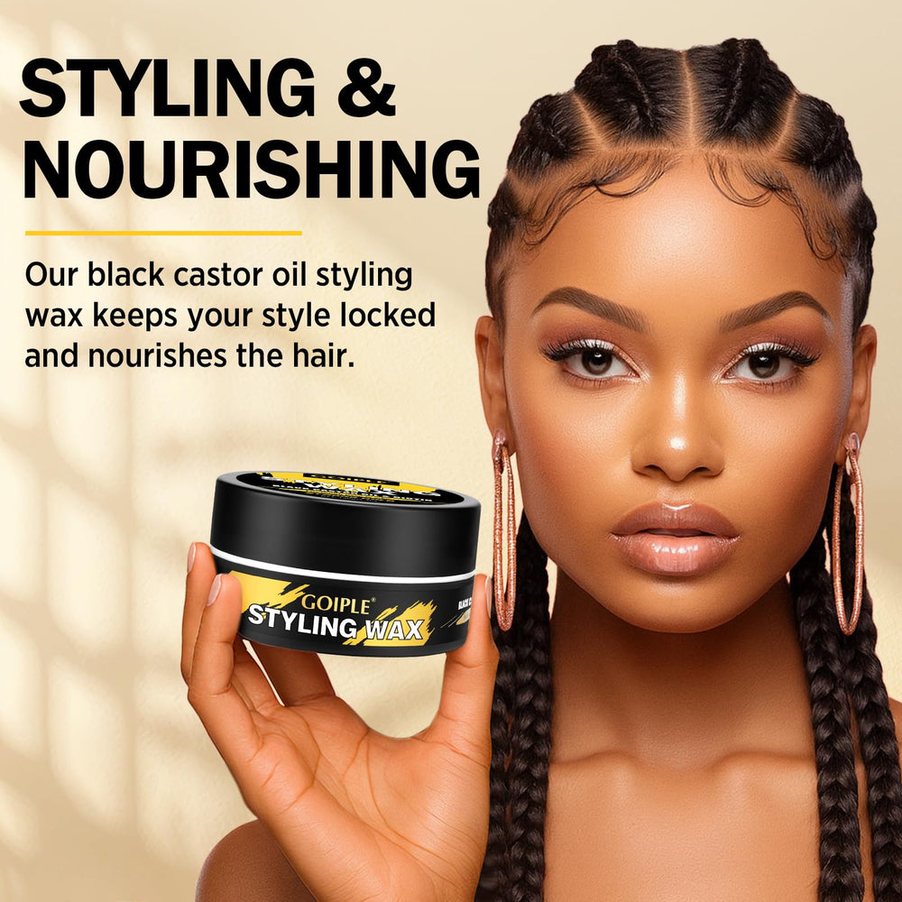 Applying Goiple edge control with fingertips for precise, controlled styling benefit