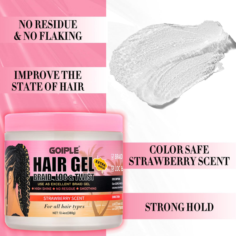 Goiple gel on fingers applied to hair demonstrating smooth blending