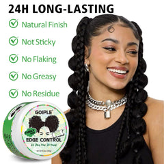 Goiple before after edge comparison showing tamed edges and no visible residue benefit