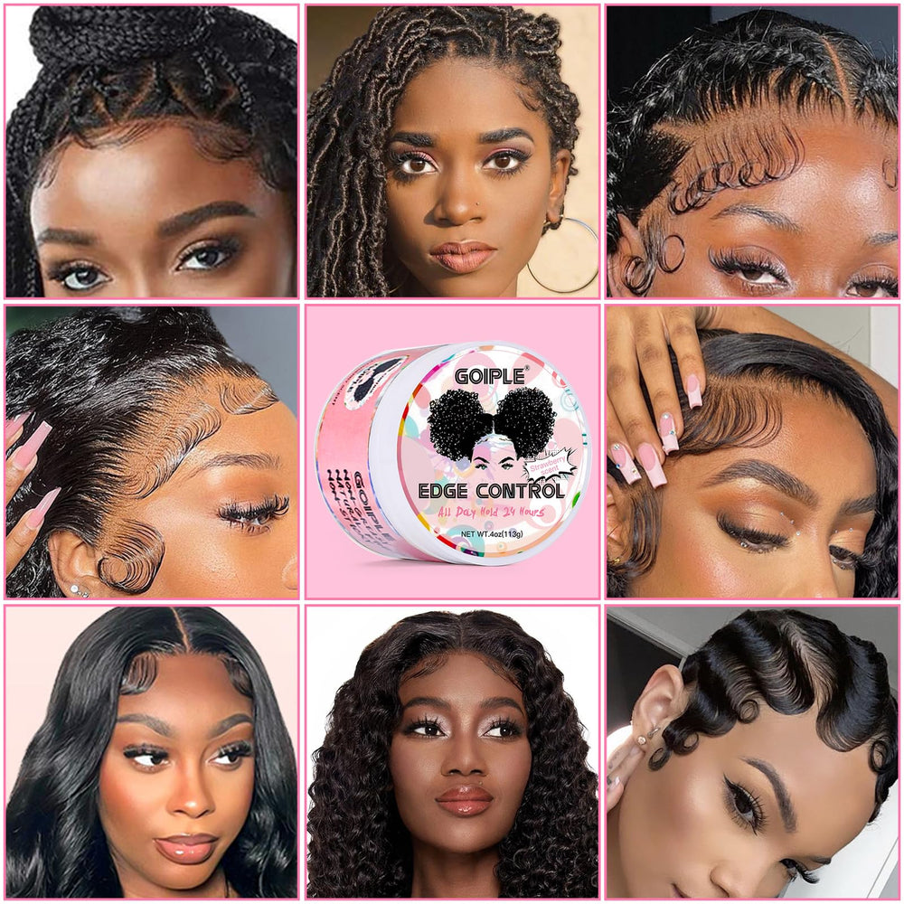 Goiple before and after edges showing polished hairline, defined hold benefit