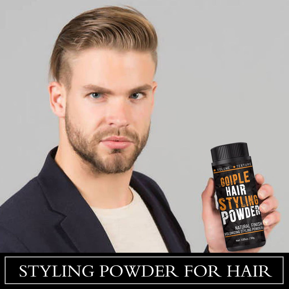 Before and after using Goiple powder showing increased volume