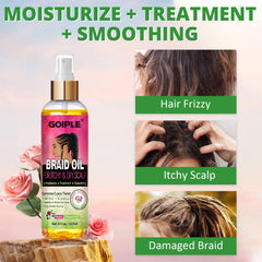Label close-up on Goiple bottle highlighting key nourishing ingredients