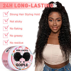 Goiple in-use image smoothing sleek edges for a polished hairline benefit