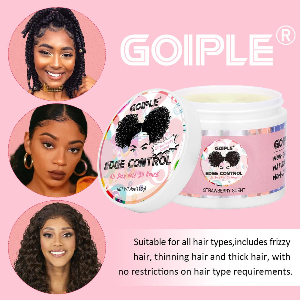 Goiple packaging label close-up displaying ingredients and strawberry scent