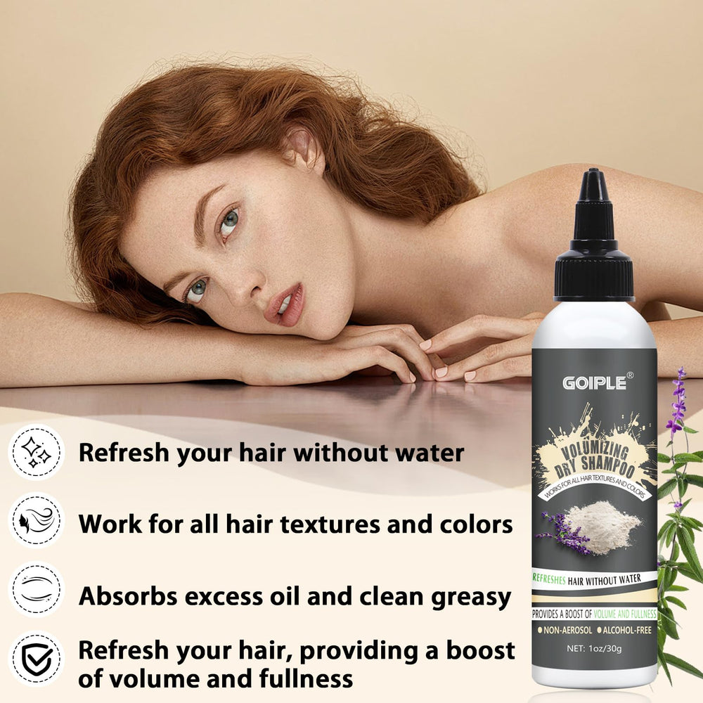 Goiple applied to roots close-up demonstrating instant volume boost