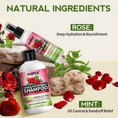 Goiple shampoo bottle label closeup highlighting gentle formula