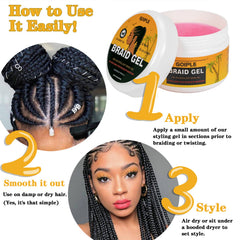 Goiple jar next to hairbrush showing 8.8oz scale and travel-ready size